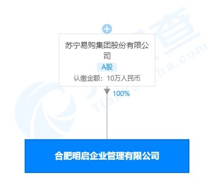 苏宁成立合肥明启企业管理公司,经营范围含商务信息咨询等